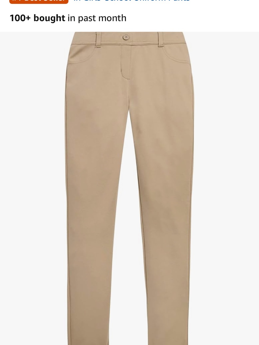 Set of 4 - Girls Khaki Jegging Pants Size 8 NWT
